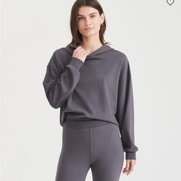 NAADAM Modal Cashmere Hoodie in Dark Granite. SUPER soft! - Picture 1 of 6